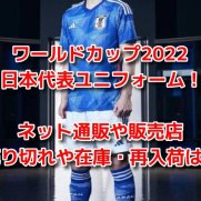 カタールワールドカップ2022　日本代表ユニフォーム