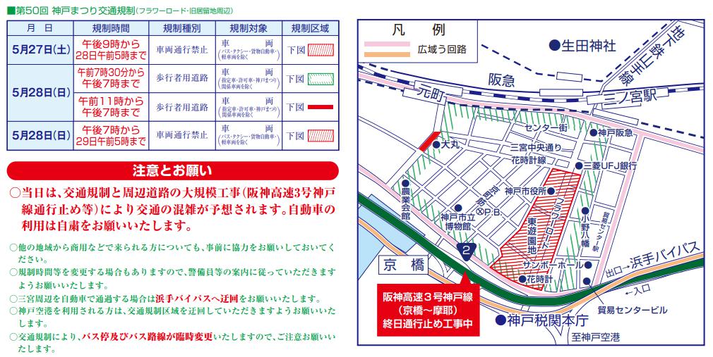 神戸まつり交通規制2023