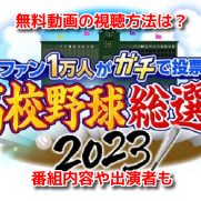 高校野球総選挙2023　無料動画
